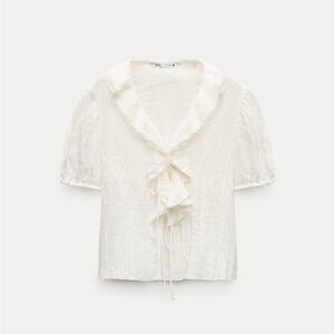 Zara Linen Top size Medium NWT